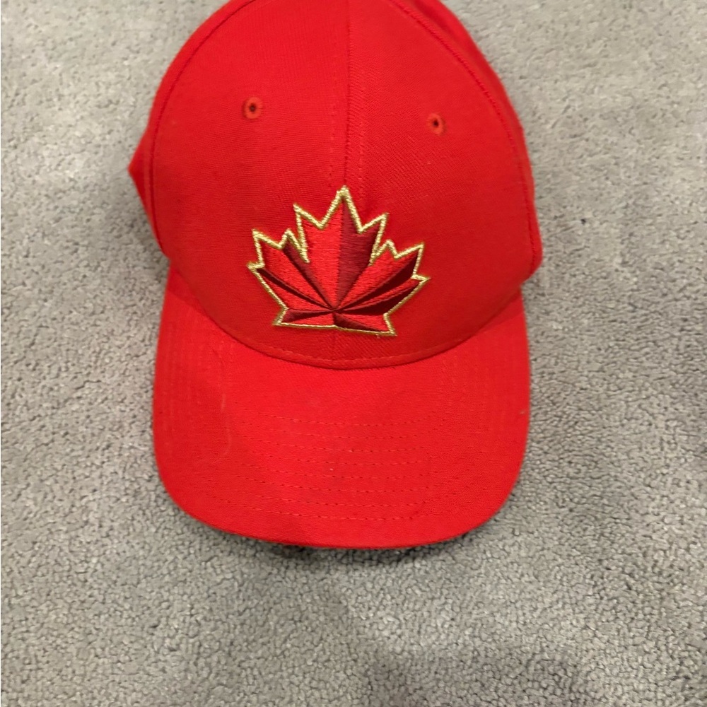 Nike Canada Red Baseball Cap with Maple Leaf Embroidery